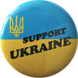 ***Button Support Ukraine mit Wappen - zum Schließen ins Bild klicken